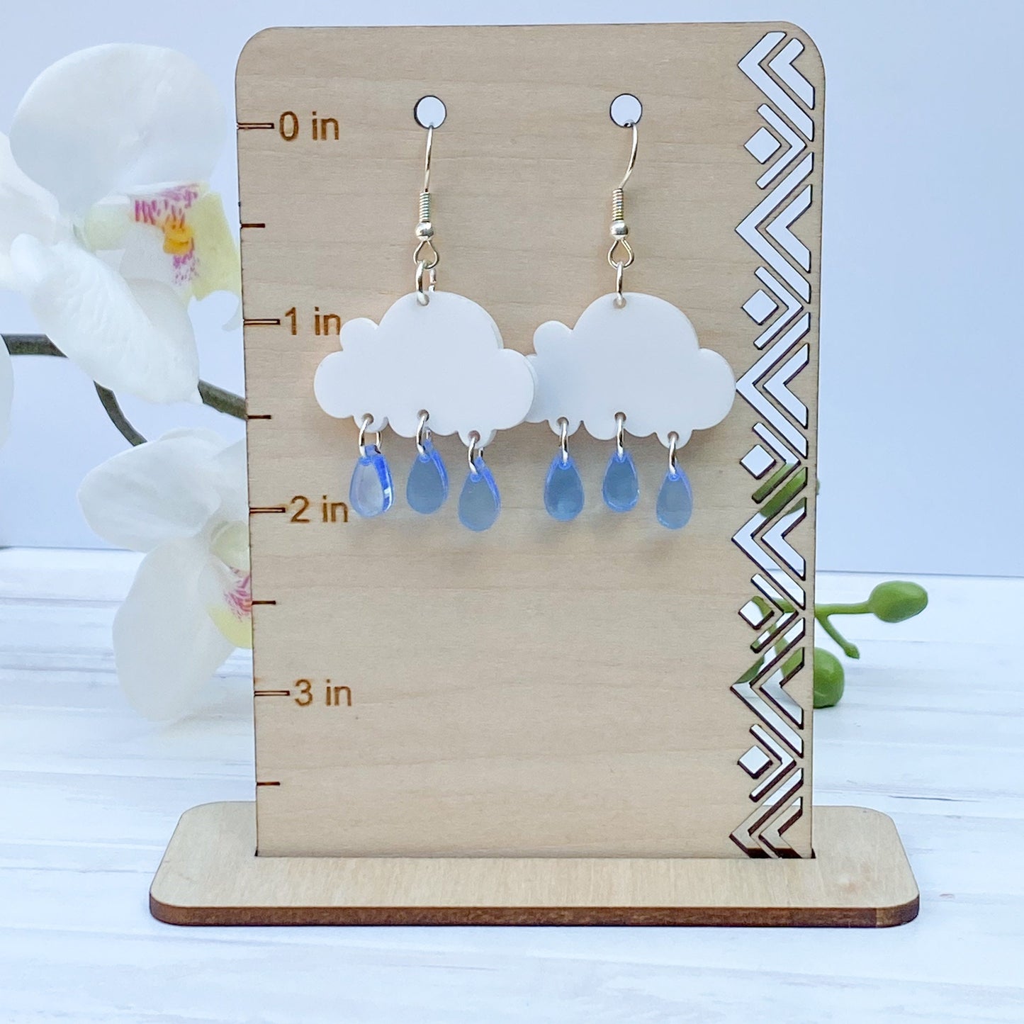 Cloud & Raindrops Dangle Earrings